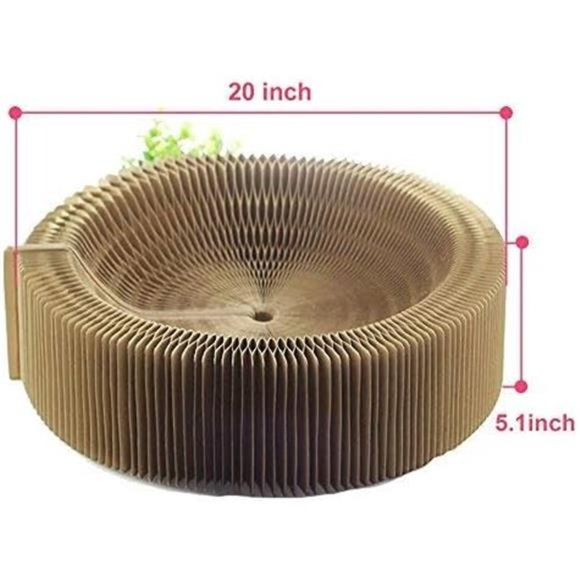 Cat Scratcher Lounge Bed - Collapsible Round Shape for Big cat - Picture 3 of 6
